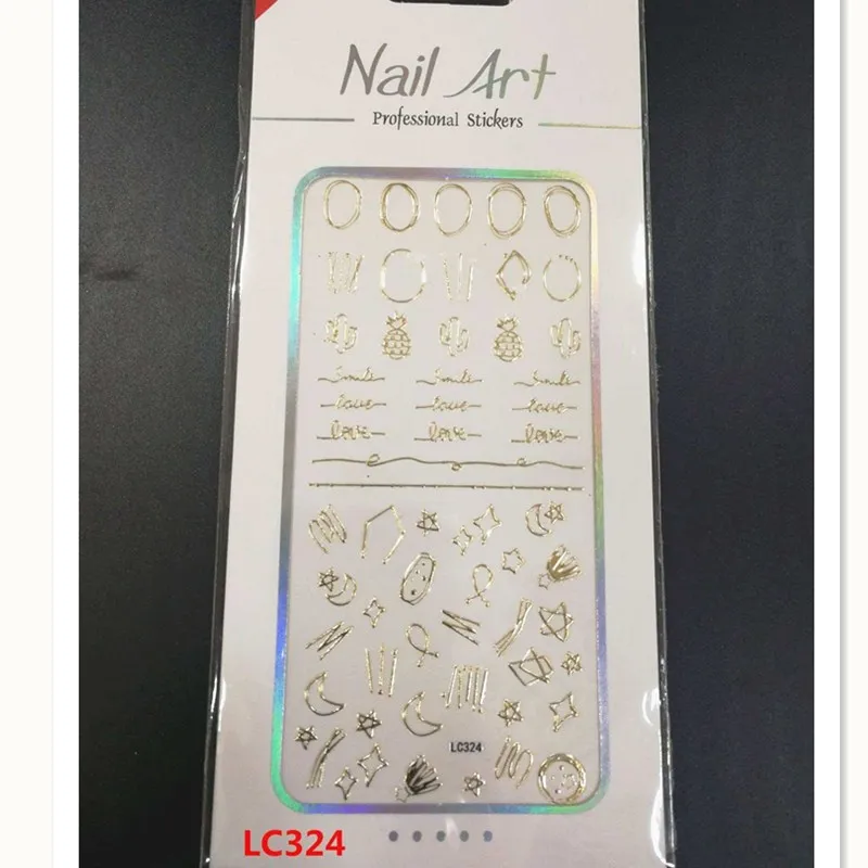 LC324 1 лист Волшебные звезды луна и Вселенная стикеры 3D на ногти Nail Art Созвездие наклейки для дизайна ногтей DIY аксессуары для ногтей - Цвет: LC324