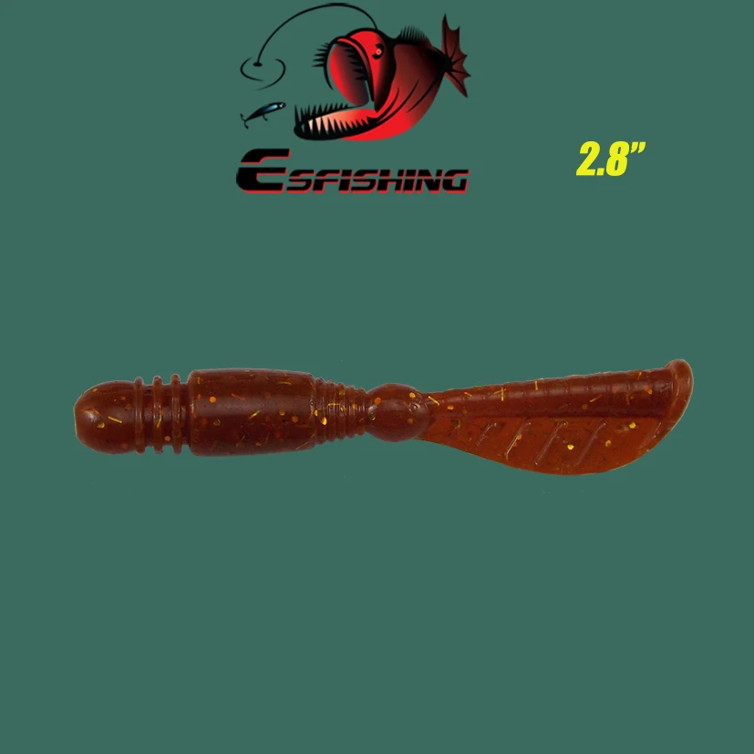 Esfishing, Мягкая приманка, воблер, снасти, 10 шт., 7 см, 2,6 г, Esfishing, TIG Tail, 2,8 дюйма, блестящая ложка, ловля карпа, Isca, искусственная приманка - Цвет: Color B