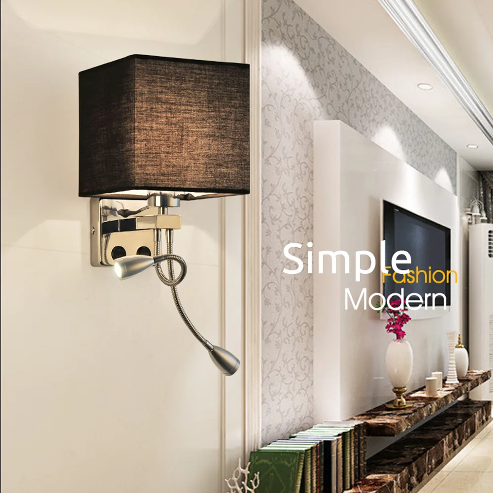 

New Fashion Modern LED Cloth Wall Lamp Home Sconce Light Hallway Bedroom Bedside Lights NE