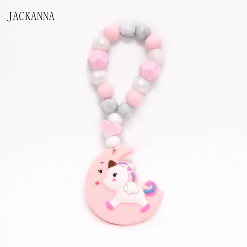 Пищевой силиконовый Прорезыватель для зубов в форме единорога детский