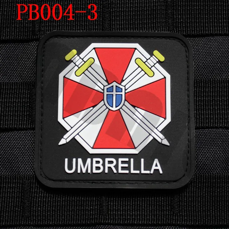 3D PVC patch Biohazard Umbrella Corporation U.B.C.S Rubber patch