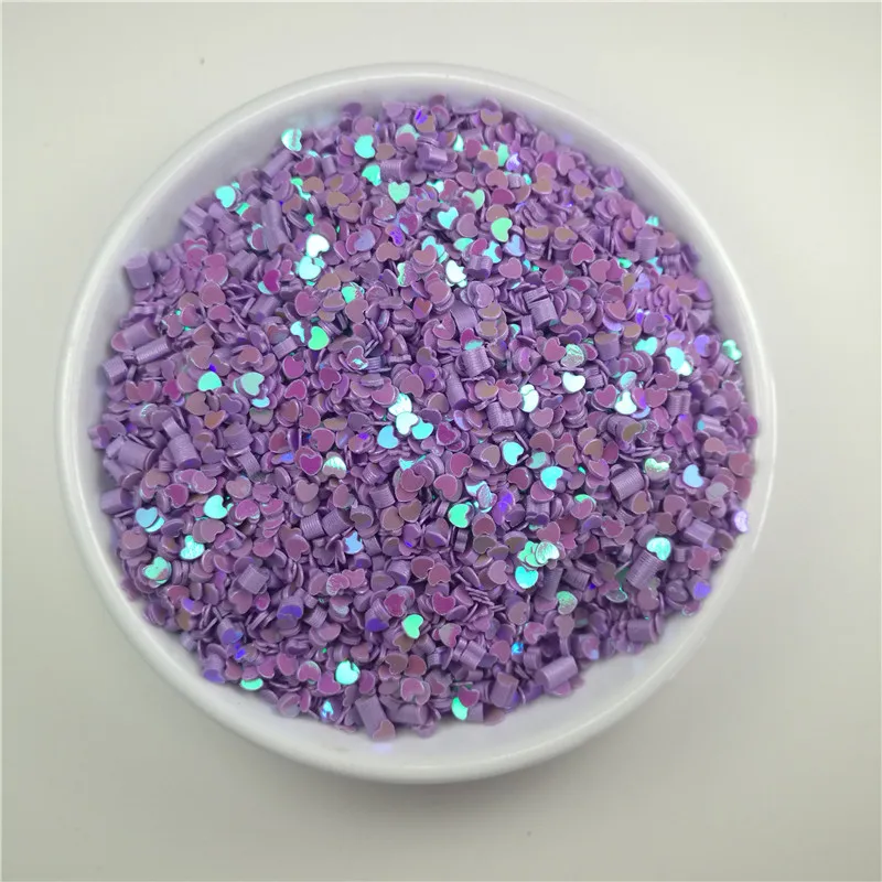 Блестки 20 г 3 мм разноцветные блестящие милые маленькие сердечки свободные