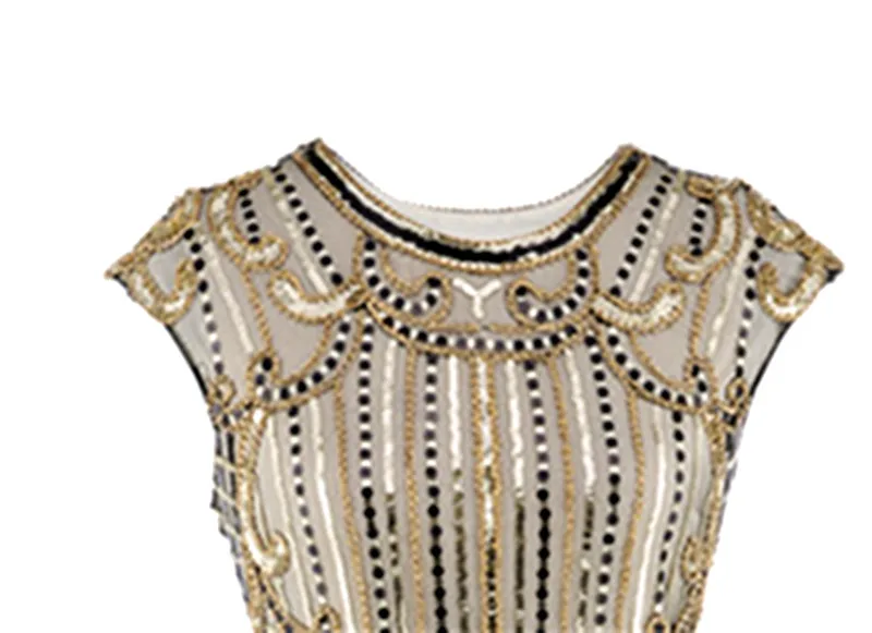Женское платье 1920 s, украшенное стразами, с бахромой, отличная Хлопушка в стиле Гэтсби, платье ретро, Tassle Croche, вечерние платья, Vestido