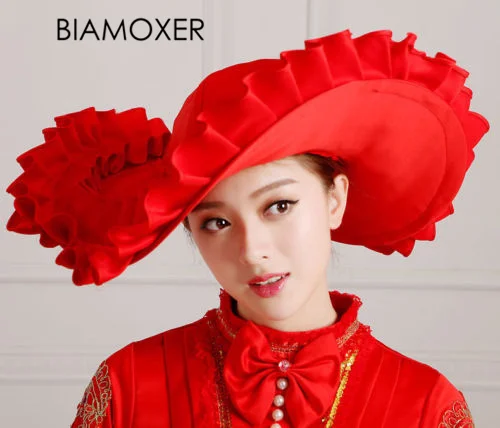 Женское винтажное Деловое платье Biamoxer Шляпа Дерби Кентукки с широкими полями