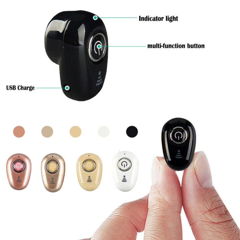 Мини беспроводные Bluetooth наушники в ухо стерео V4.1 гарнитура для смартфонов