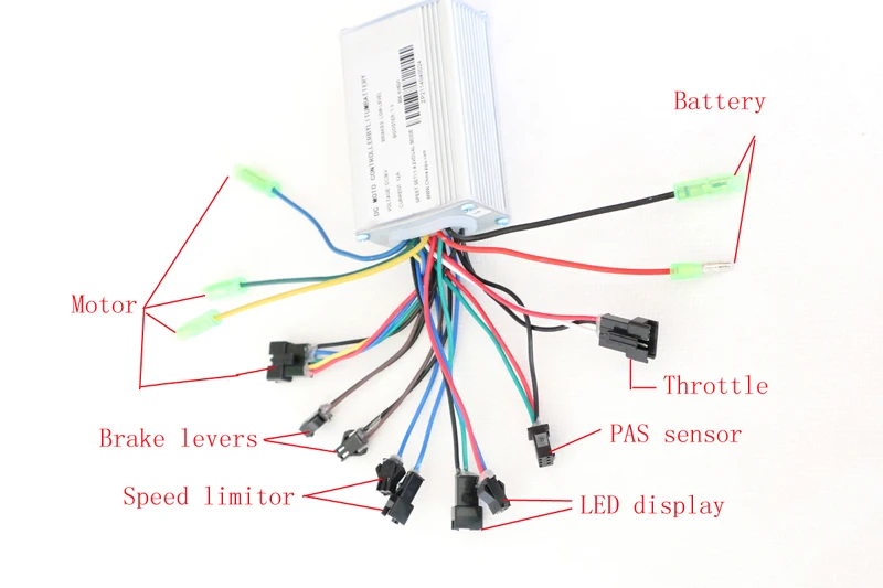 Электрический велосипед контроллер lcd светодиодный DC48V 36 В 14A/20A управления 250 Вт/350 Вт/500 Вт Мотор бесщеточный контроллер электровелосипед велосипед контроллер
