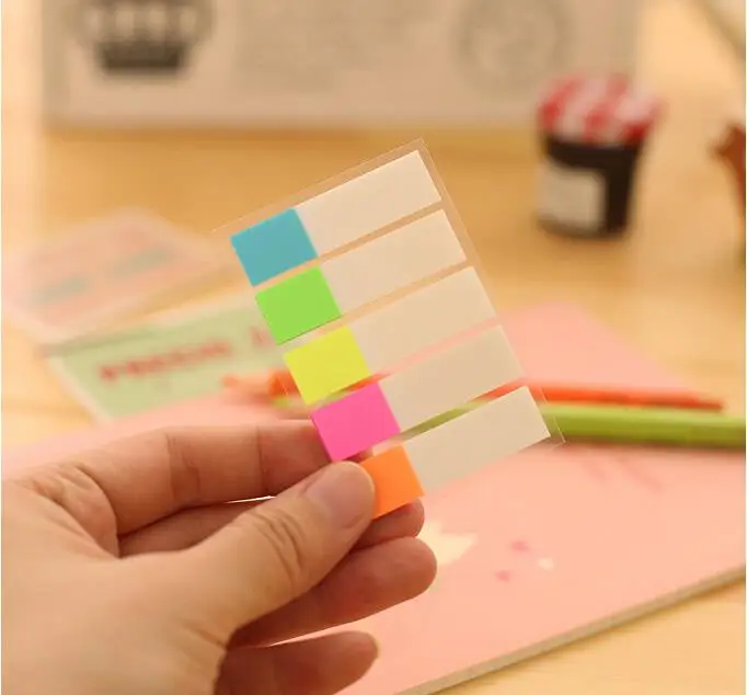 1 шт. Радуга флуоресцентный индекс блокнот заметки Kawaii стикеры Filofax блокноты для записей царапины Канцтовары офисный школьный принадлежности