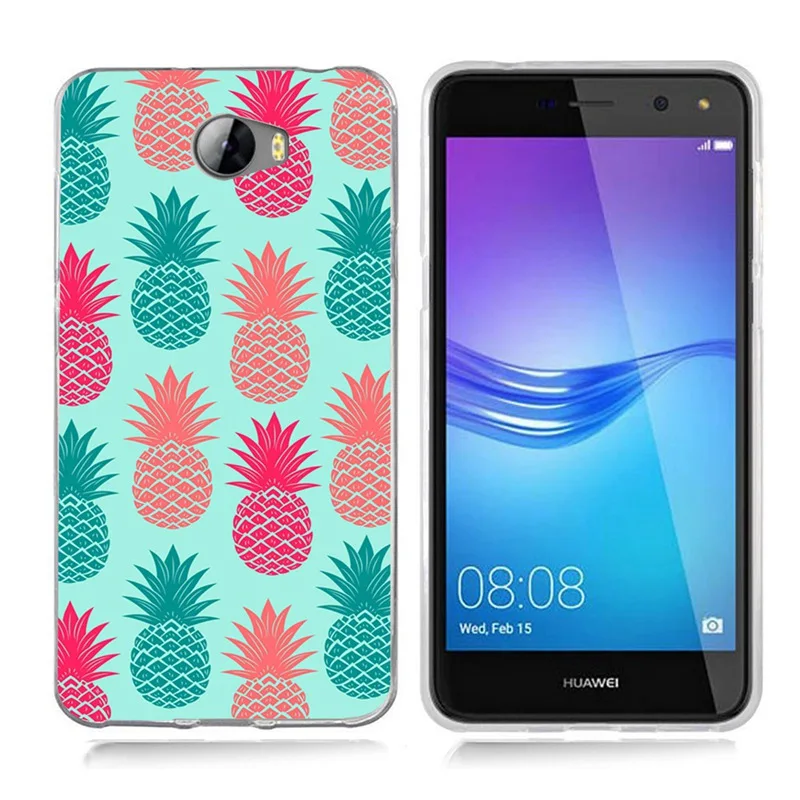 Чехол для Huawei Y5 ii Y5ii Cover/5A LYO-L21/Y6 II компактный ТПУ цветной мягкий чехол с рисунком