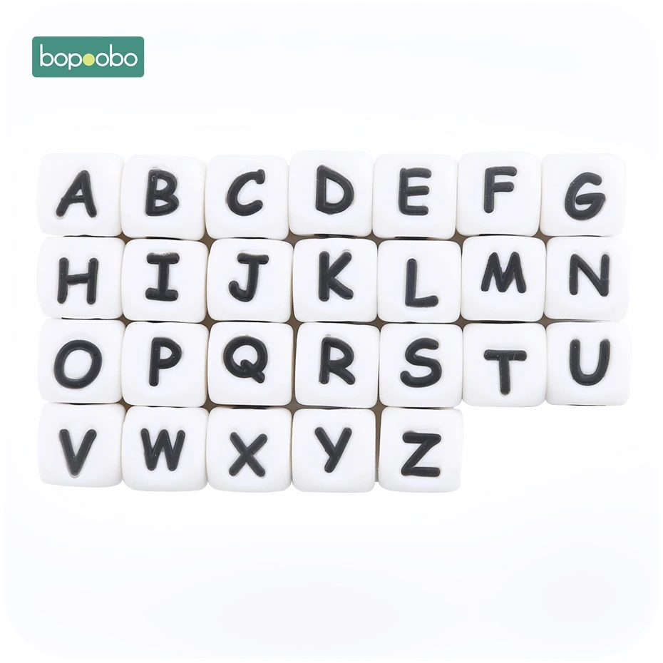 Bopoobo 10 шт Силиконовые грызуны Детские Прорезыватели с буквенными буквами