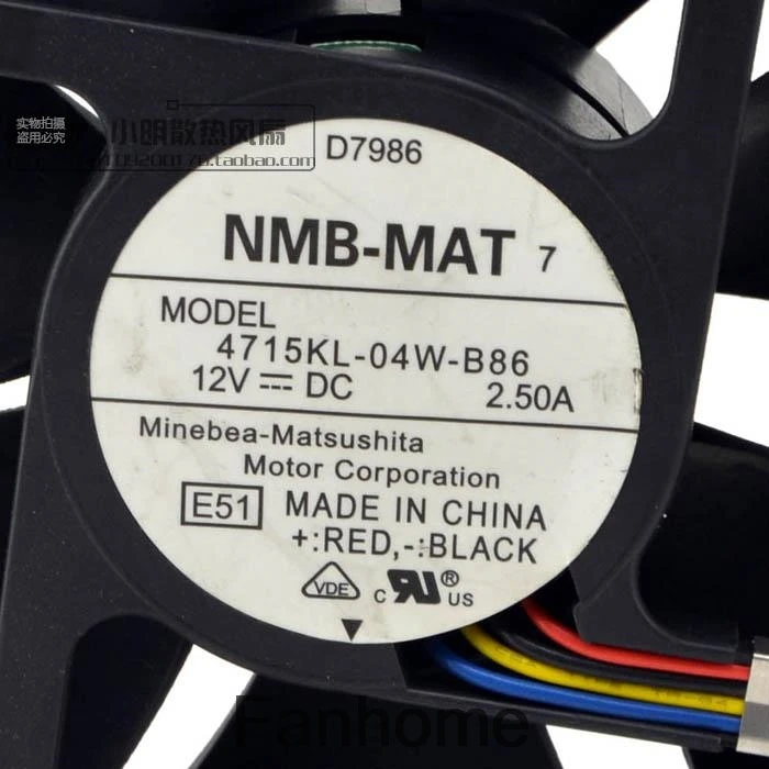 Для NMB 12038 Double Ball 12V2.5A 4715KL 04W B86 Dell PE800 серверный вентилятор|Кулеры и системы