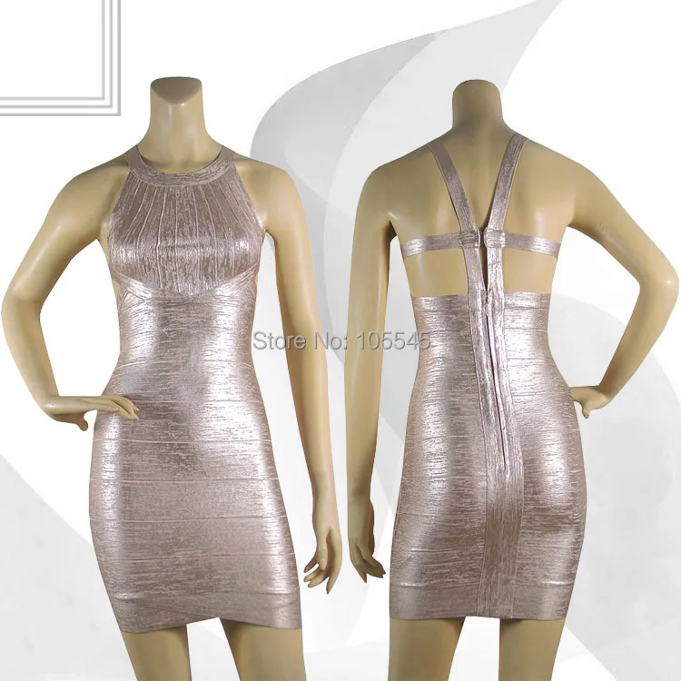 Платье бандажное mini стиль звезд женщины сексуальный украшенный лиственным