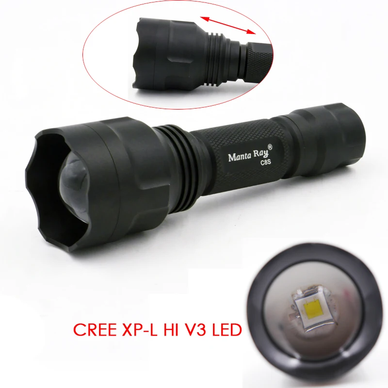 Светодиодный фонарик Manta Ray GLADIATOR Series C8s CREE светодиодный высокой мощности с 5