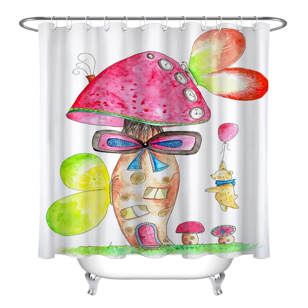 Водостойкая ткань для ванной комнаты белая занавеска душа и коврик комнаты|Шторы