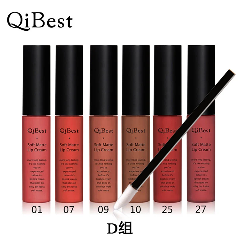 2019 Lip Color Make Up Waterproof 6colors Gloss +12colors brush Long Lasting Velvet Matte Lipstick Liquid Makeup Kit | Красота и