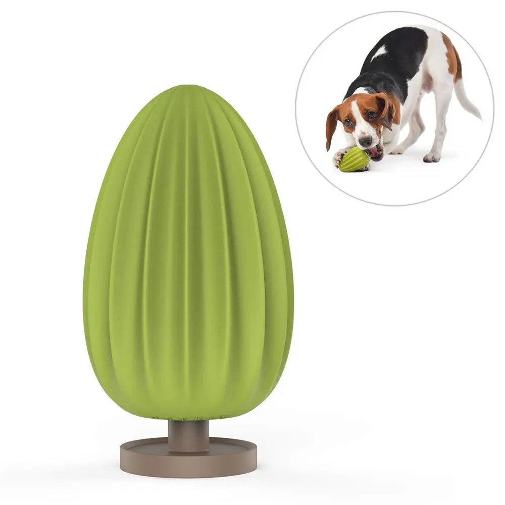 Green -Chew toy PETKIT игрушки для собак с пищащим мячом, жевательный мяч, мячик для лечения, резиновая устойчивая к укусам интерактивная игрушка для маленьких средних собак - Цвет: Green -Chew toy