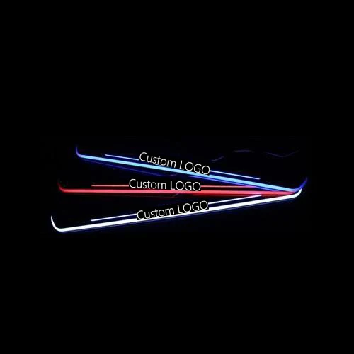 LED moving light pedal for Volkswagen PASSAT Tiguan Jetta Lamando CC golf door sill welcome Interior Mouldings 2Pcs | Автомобили и