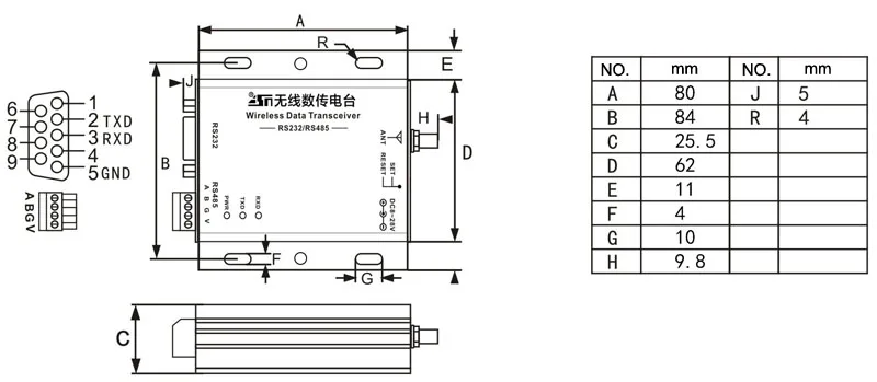 LoRa 433 МГц SX1278 RS485 RS232 интерфейс rf DTU трансивер 8 км беспроводной модуль UHF 433 м промышленный блок передачи данных