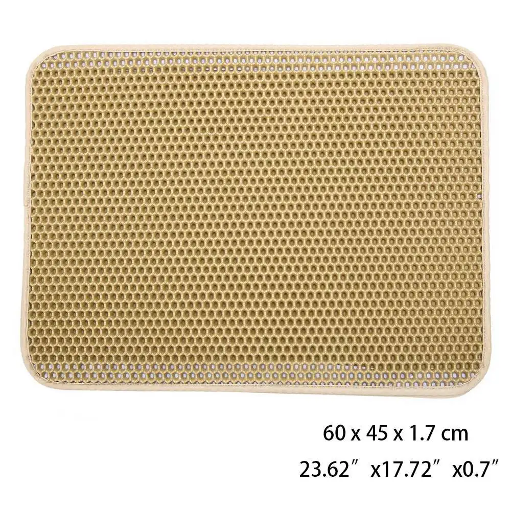 Beige M Pet подстилка для кошки водостойкий унитаз тренировочный комплект для кошек котенок нескользящий кошачий помет Trapper Mats Pad поставки продуктов AM004 - Цвет: Beige M