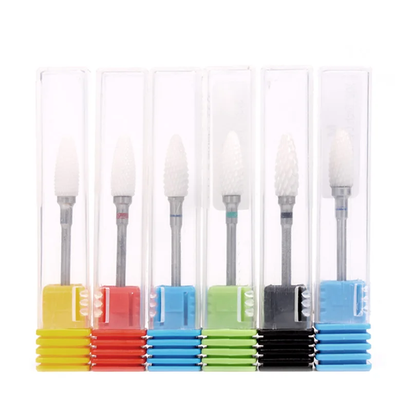 LIDAN Ceramics Nail Drill Bits for Punte Fresa Cuticole Machine Milling Cutter Removing Gel Varnish Frez | Красота и здоровье