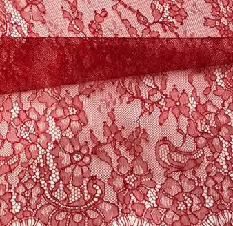 Red Новое тонкое кружево с ресницами Шантильи французское кружево 6 цветов! 1,35x1,45 метров = 1 шт женское сексуальное платье diy шитье кружева - Цвет: Red