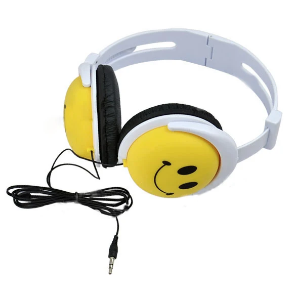 Новая мода и милый стиль улыбка лицо наушники гарнитура для компьютера MP3 psp DJ