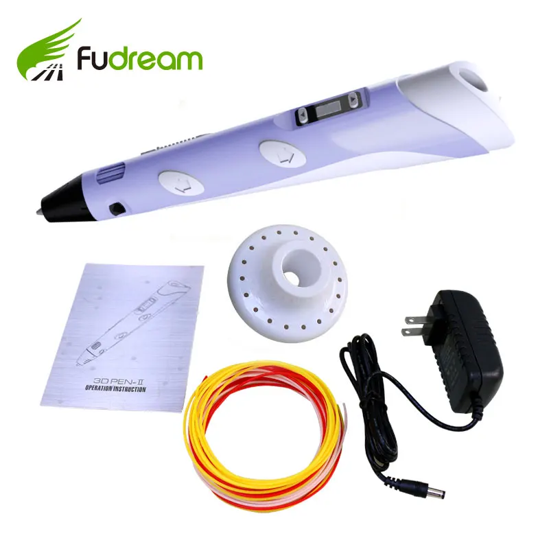 2018 best selling LCD screen 3D drawing pen with plastic bag package and free filament for kids education school use | Компьютеры и