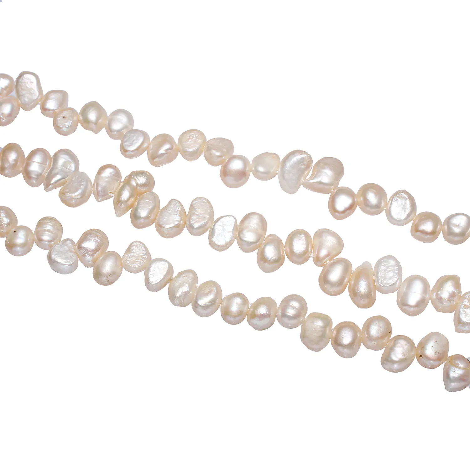 

Cultured Baroque Freshwater Pearl Beads Nuggets natural white 8-9mm Approx 0.8mm Sold Per Approx 14.5 Inch Strand