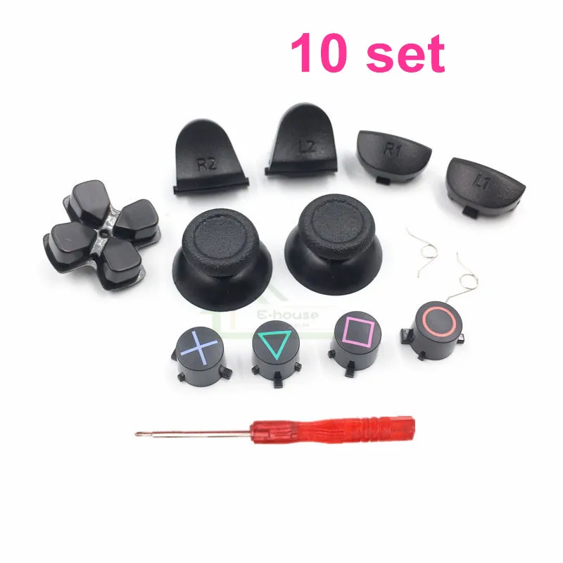10 компл. L1 R1 L2 R2 Кнопка триггера 3D Аналоговый джойстик замена крышки для Playstation 4 для PS4 контроллер JDM-011 модель