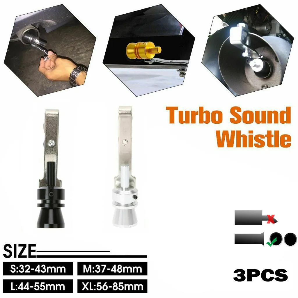 2 шт. автомобильный модифицированный турбинный свисток алюминиевый выхлопной