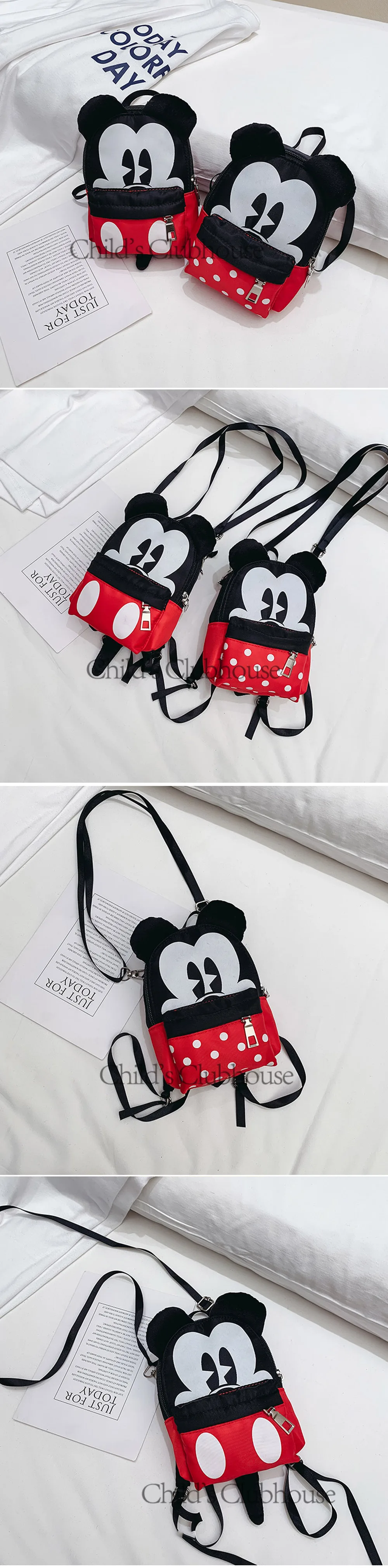 Disney Детская сумка мини Микки Маус для женщин рюкзак милый мультфильм Минни детский сад детские пакеты для закусок подарки на день рождения