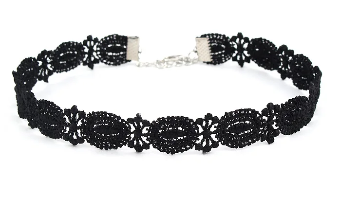 Черный кружевной чокер женский Бархатный стрелы колье с кулонами из листьев