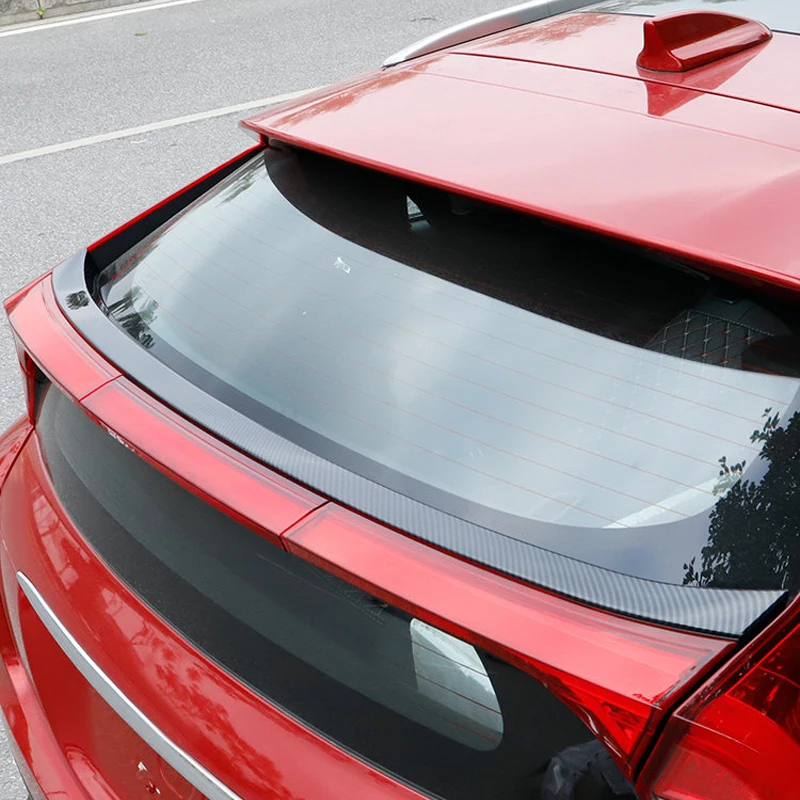 

Car Styling ABS Carbon Fiber Rear Trunk Spoiler Wing Molding Trim Cover For Mitsubishi Eclipse Cross 2018 2019 2020