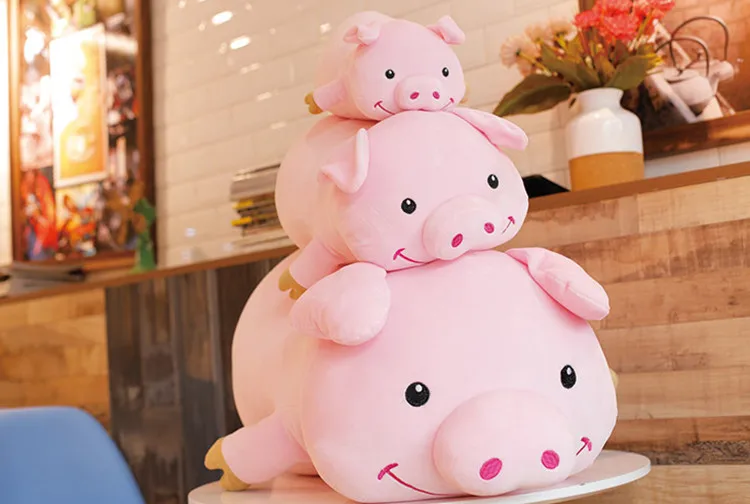 30 см/50 см Милая мультяшная розовая плюшевая подушка для папы и поросенка Спящая