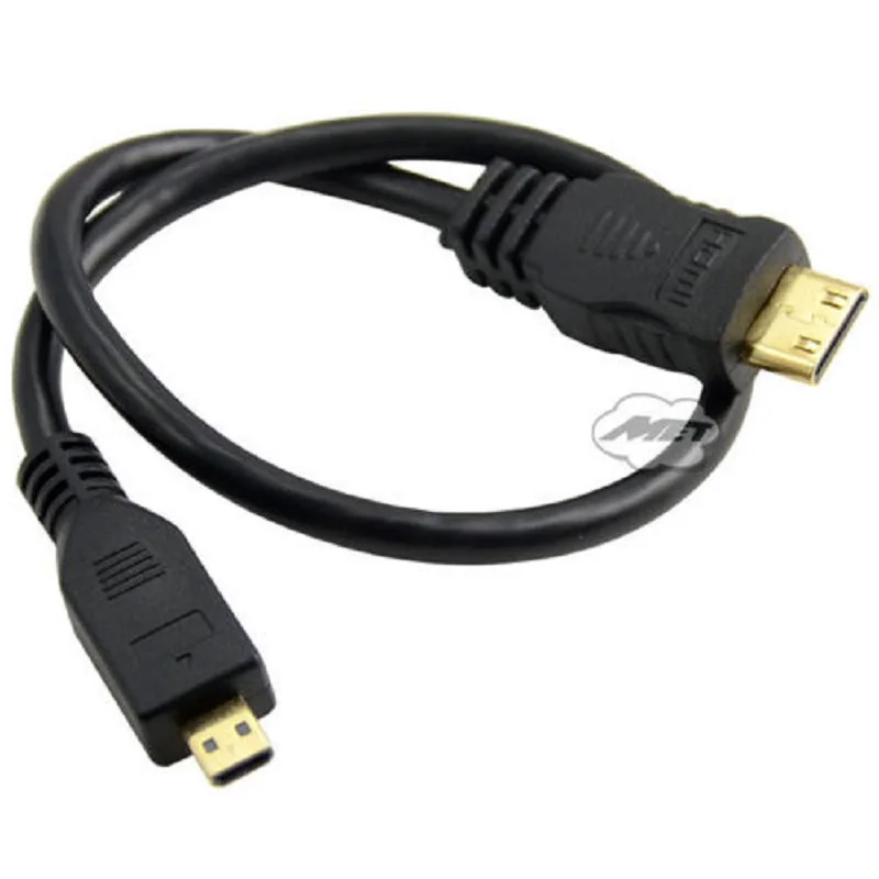DANSPEED 30 см 1 фут микро HDMI к мини HDMI мужчин и женщин видео конвертер кабель Шнур ТВ соединительный кабель