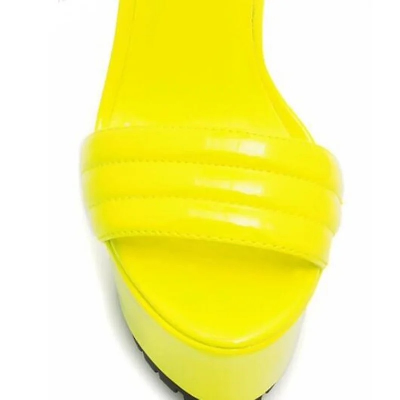 Женские босоножки на платформе с открытым носком туфли очень высоком каблуке 16