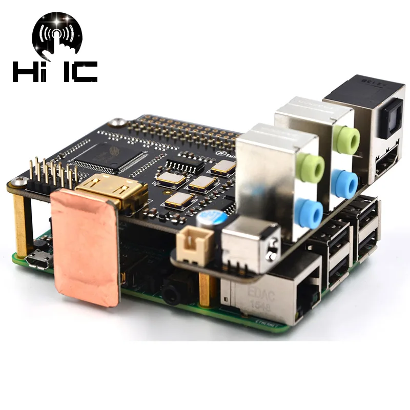 X6000 7 1 CH Плата расширения ES9023 Hi Fi Home Театр канала для Raspberry Pi Модель B +/2 B/3