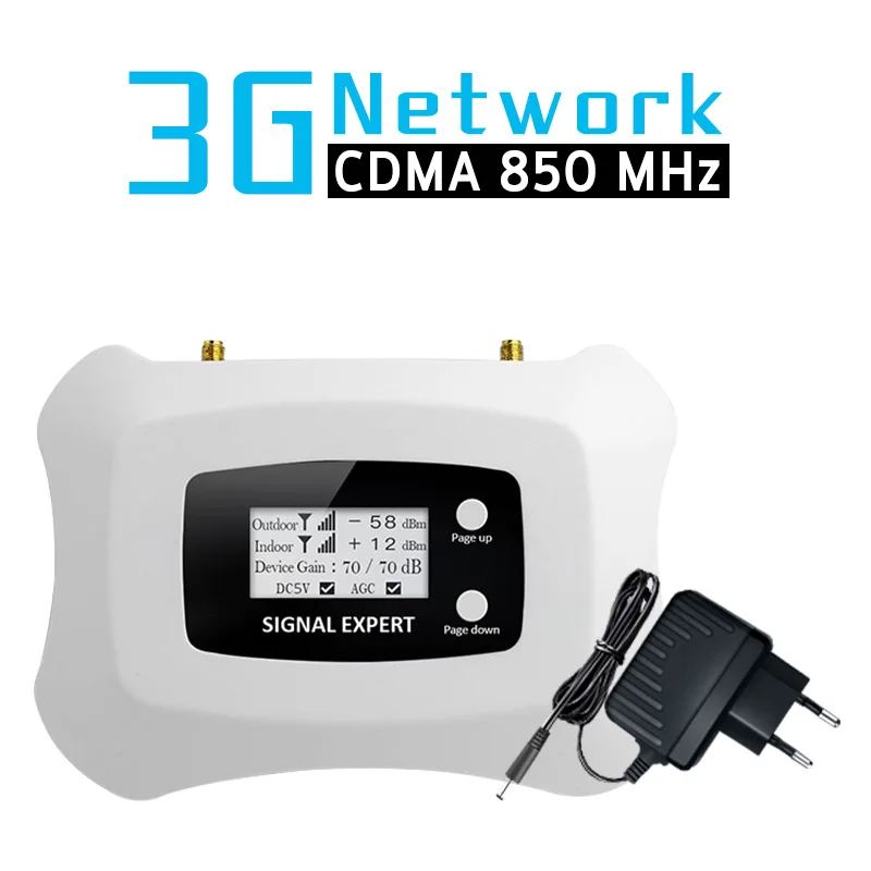 3G CDMA 850 MHz נייד בוסטרים להקה 5 LCD תצוגת UMTS נייד איתותים משחזר GSM 850 mhz 70dB רווח 3G LTE אות מגבר