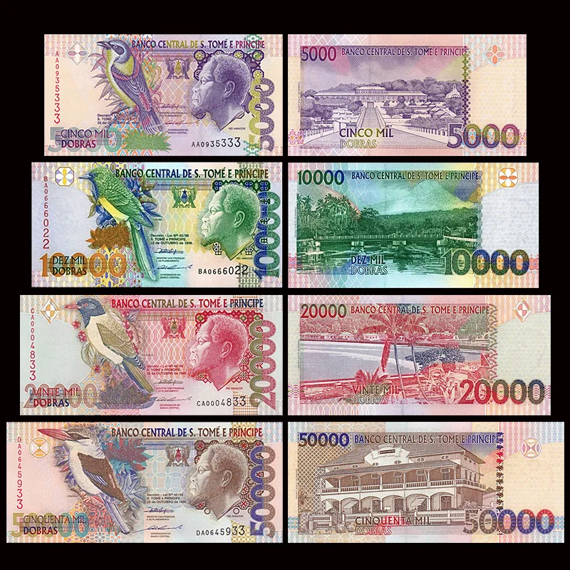 St Saint Thomas and Prince Set 4 PCS 5000-50000 Dobras 1996 UNC Gift Africa Original | Дом и сад