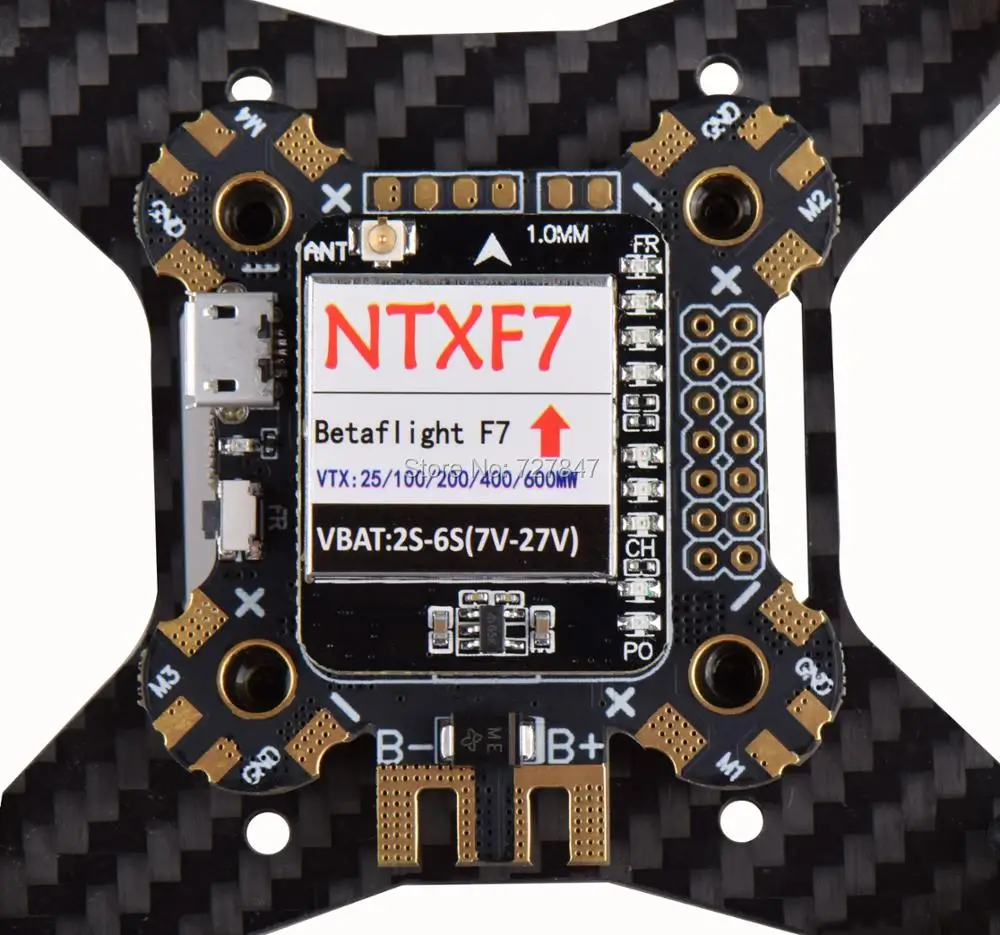Контроллер полета NTXF7 встроенный 25/100/200/400/600 МВт переключаемый av-передатчик 2-6S для