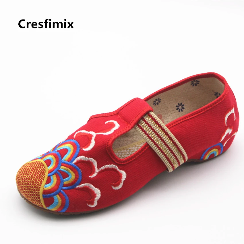 

Туфли Cresfimix женские, милые повседневные, без застежки, на плоской подошве, для традиционных танцев, мягкая обувь, весна-лето