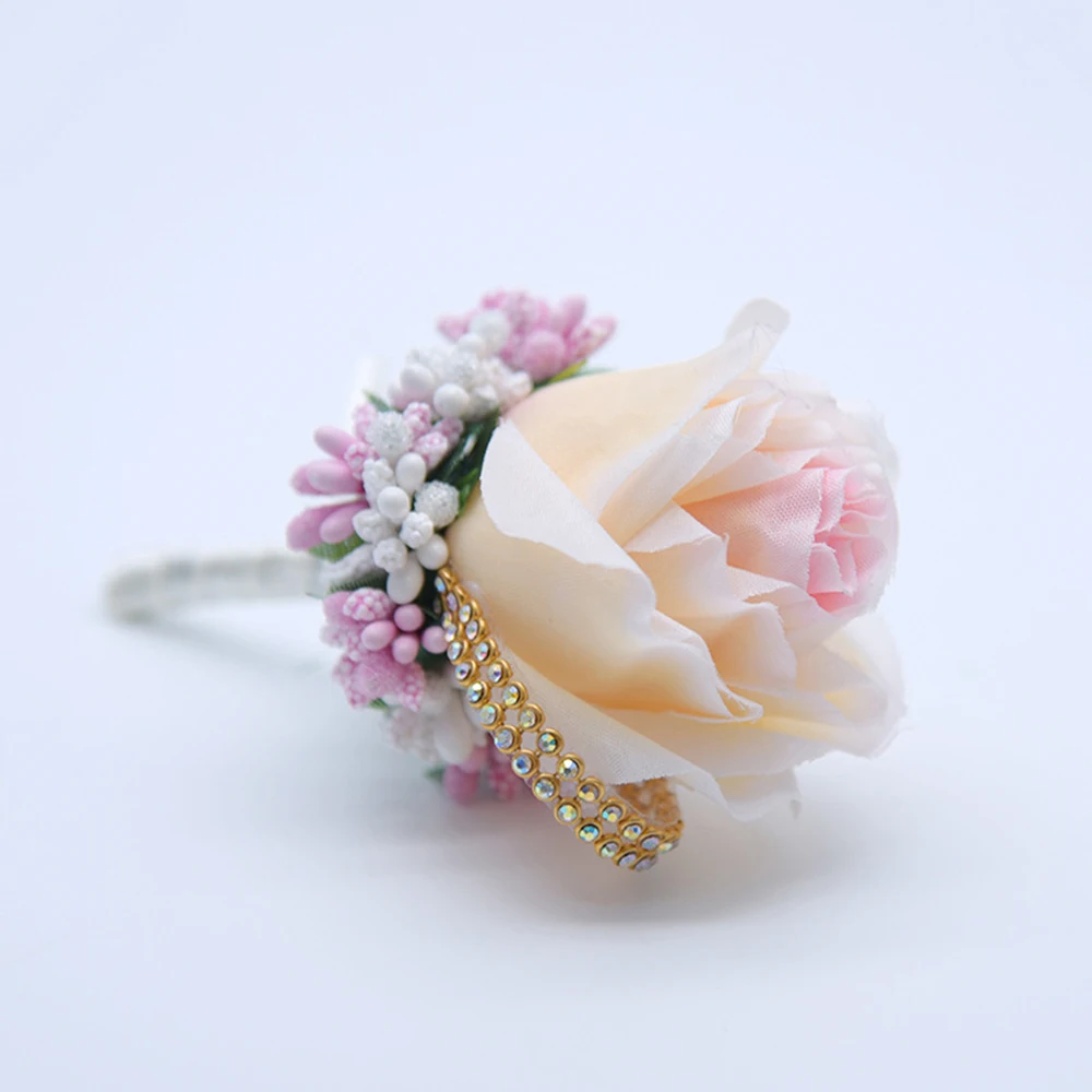

Boutonnieres Homme Mariage Rose Brooch Wedding Corsages Bracelet Bridesmaids White Groom Flower Boutonniere Ceremony Flowers