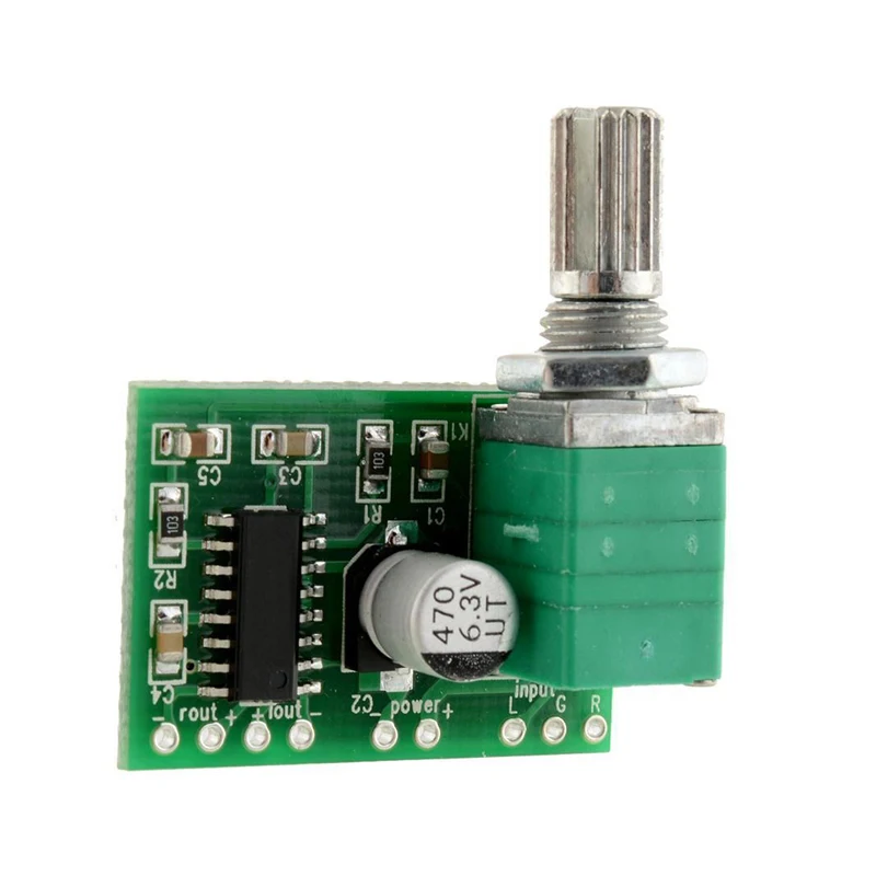Цифровой Усилитель PAM8403 mini 5V плата с переключателем и потенциометром питанием от