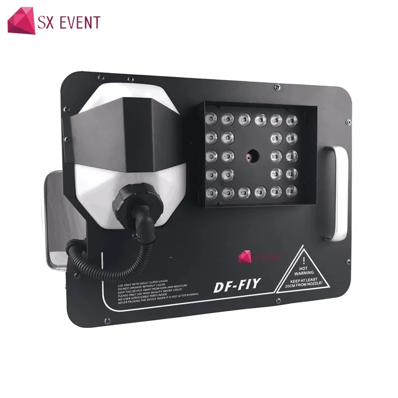 Дымовая машина с 24 светодиодными эффектами и беспроводным управлением DMX 1500 Вт |