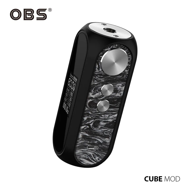 2019 Оригинал OBS cubemod 3000 мАч встроенный аккумулятор 80 Вт Выход электронная сигарета