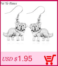 Fei Ye Paws винтажная Серебряная крошечная Одежда для собак длинные серьги капельки металлические серьги-висячие серьги для женщин оптом