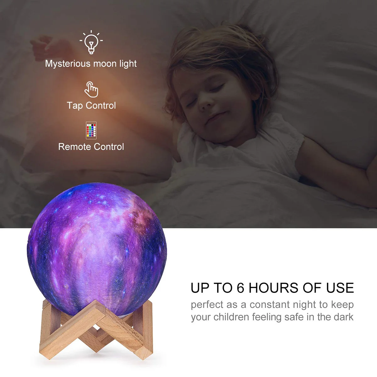 LED Night Light Starry Sky Magic Star Moon Planet Projector Lamp Cosmos Universe Baby Nursery Light For Birthday Gift