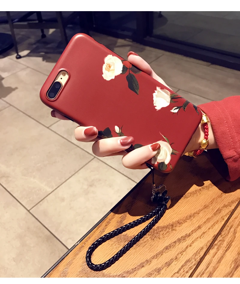 Чехол для телефона с цветочным узором iPhone 6 6plus 360 чехол Рождественский 7 8 Plus X XS