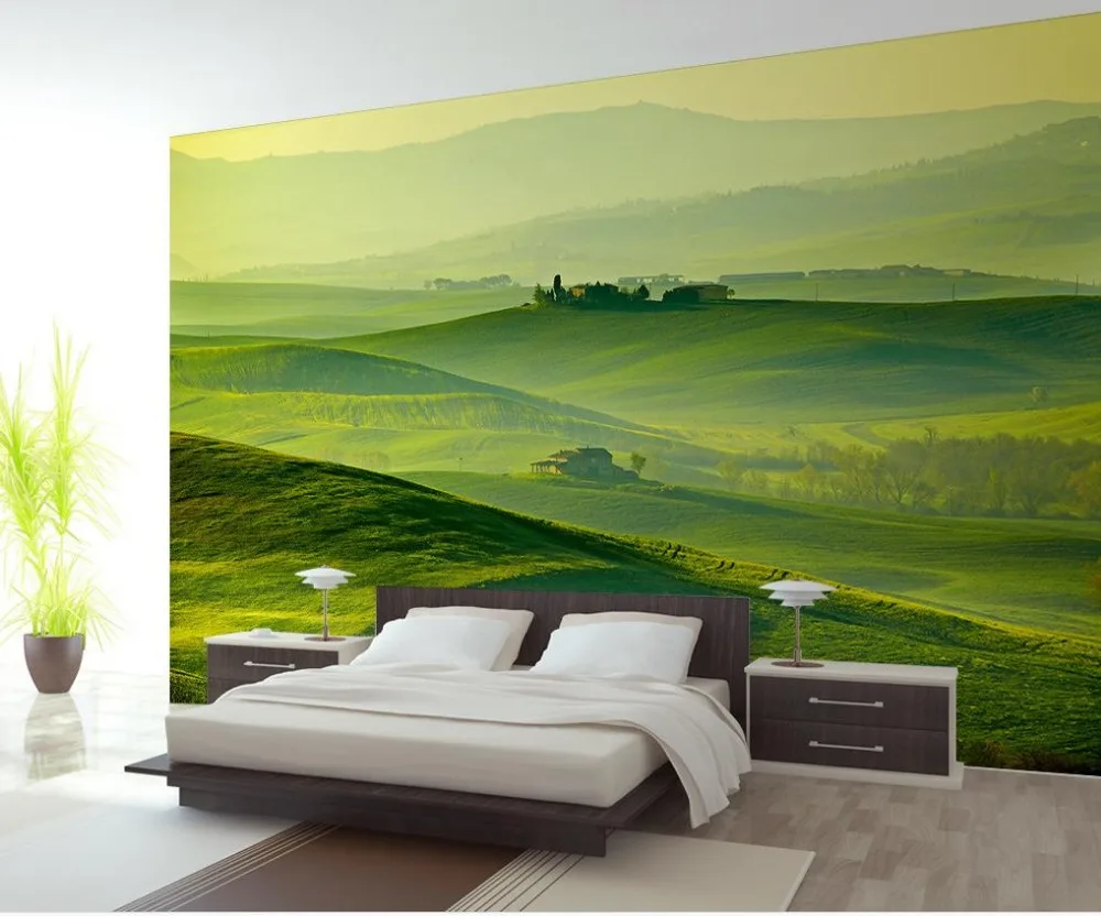 3D-обои для комнаты пастбище пейзаж фреска дизайн Фреска 3d обои | Обустройство