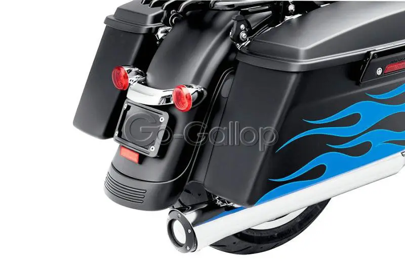 Черный мотоциклетный изогнутый алюминиевый кронштейн для номерного знака Harley