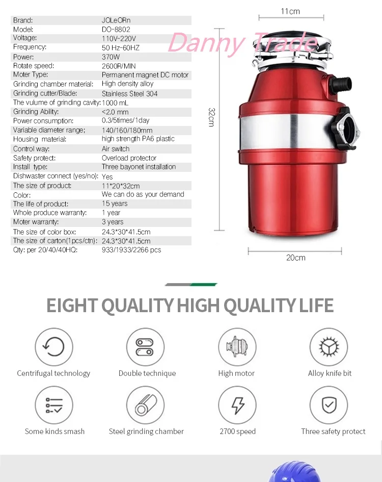 AC110-240V 50-60 Гц 375 Вт мощность 1.4L шлифовальные ёмкость еда шлифовальные станки измельчитель отходов еда отходов измельчитель отходов еда шлифовальные станки